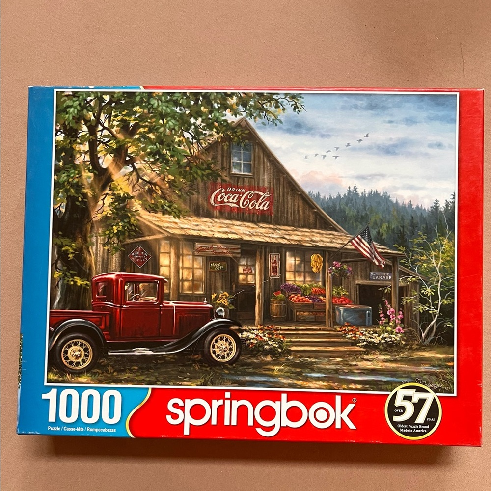 Springbok 1000-Piece Jigsaw Puzzle — Red Vintage Truck Coca-Cola Scene
